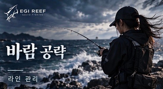 무늬오징어 에깅 바람 공략법｜맞바람·옆바람·뒷바람 PE라인 관리와 에기 운용
