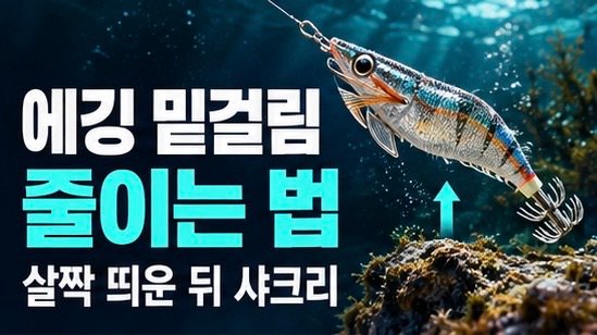 무늬오징어 에깅 밑걸림 줄이는 법｜첫 동작과 장애물 회피 요령