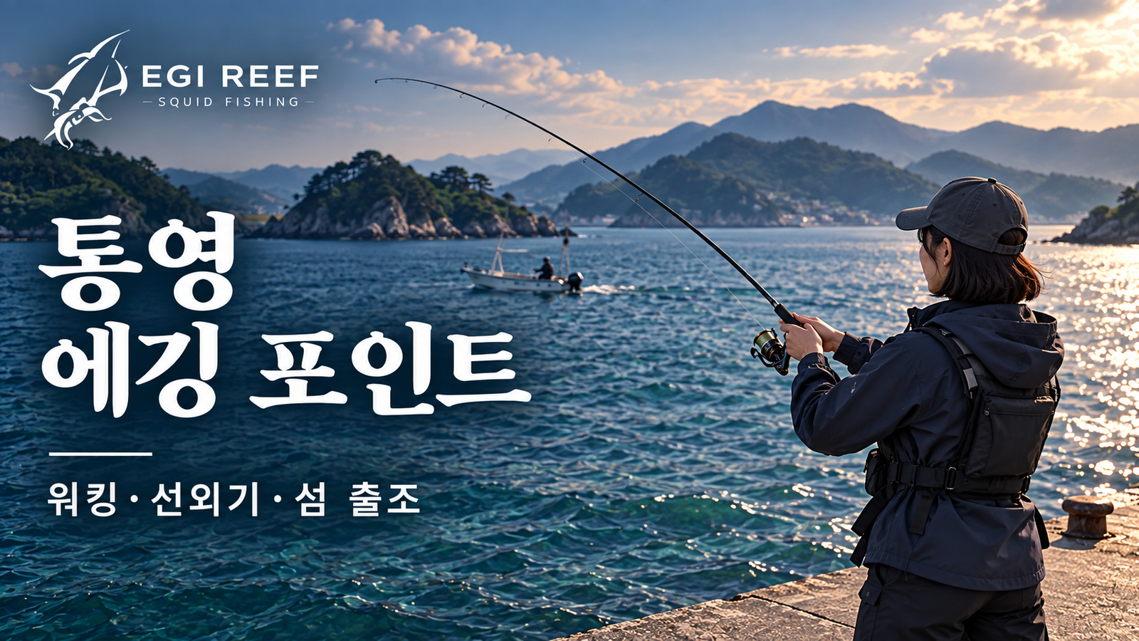 통영 무늬오징어 에깅 포인트｜워킹·선외기·섬 출조 가이드