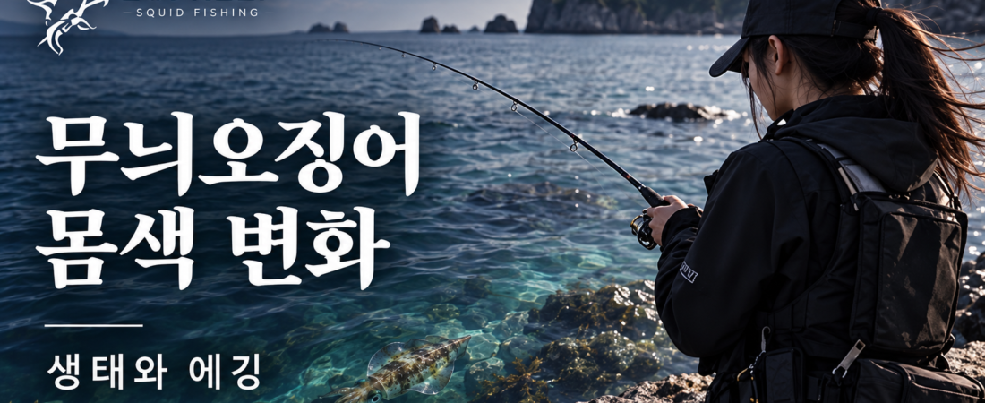 무늬오징어는 왜 몸색을 바꿀까?｜색소포·위장·행동 연구로 보는 에깅 반응