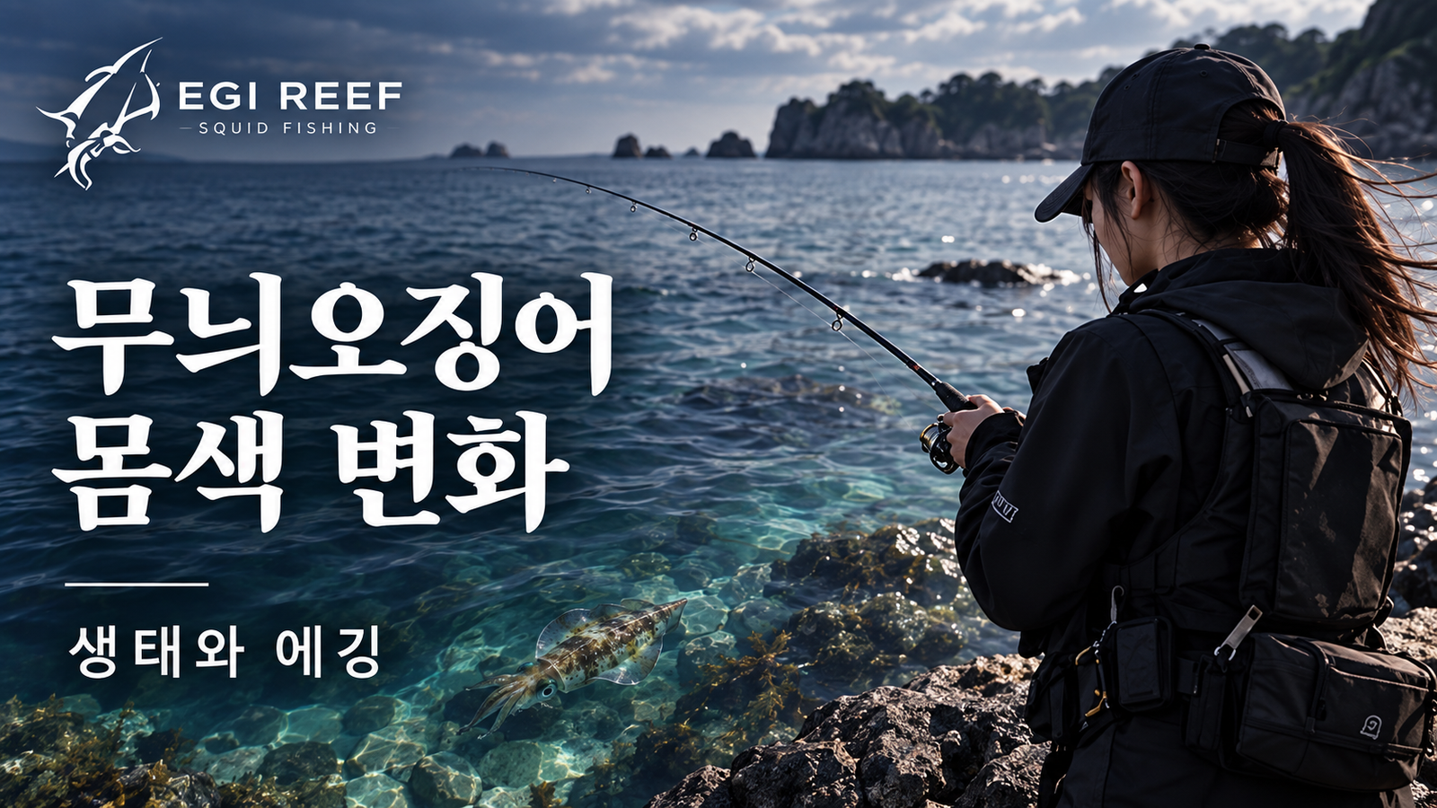 무늬오징어는 왜 몸색을 바꿀까?｜색소포·위장·행동 연구로 보는 에깅 반응